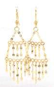 14kt Yellow gold Mirror finish dangle earrings