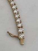 CERTIFIED BRAND NEW 14K YELLOW GOLD TENNIS BRACELET. 11.00 CARATS OF DIAMONDS.
