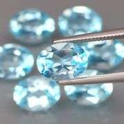 Matched! 7 piece 11.05ct bay blue Topaz set! 8x6m each!