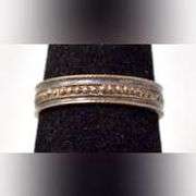 Blue Enamel Ring in Vermeil Sterling Silver.