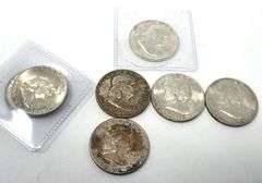 7 Full Bell Line Unc Franklin Halves