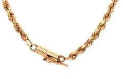 Always Popular 14K YG Diamond Cut Rope Necklace