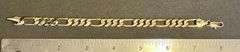 Sharp 12 Gram 14 Kt Yellow Gold Plate Italian Figaro Braceleto Bracelet