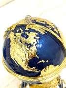 Handcrafted Sapphire & Gold Egg Trinket Box – Symbol of Good Luck and Prosperity