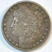 Rare 1892-CC Morgan Silver Dollar in solid XF45