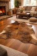 Genuine Brindle Reddish Cowhide Rug
