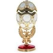 14K Gold Plated Romanov Tercentenary Royal Egg