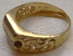 Men’s Estate 14K Yellow Gold Diamond Ring 0.25 CTW Channel Set, 9.3 Grams, Size 11