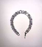 18 Kt White Gold Plated Huge 32.5 Ctw Lab Simulated Diamond Tennis Bracelet