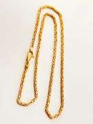 Italian 14KT Yellow Gold Solid 3MM Byzantine Chain Necklace