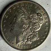 1885 0 Frosty White BU Morgan Dollar