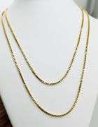 Italian 18KT Yellow Gold Long Box Chain