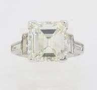3.95CTW GIA Certified Art Deco Diamond Ring