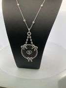 CERTIFIED 18K WHITE GOLD DIAMOND NECKLACE