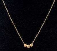 Gold Nugget Designed Pendant Necklace in Vermeil Sterling Silver