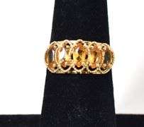 Beautiful 10k Yellow Gold Citrine Gemstone Ring