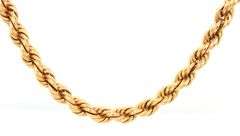 Classic Estate 14K YG 4.4mm Rope Necklace