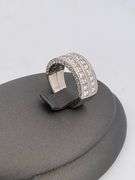 CERTIFIED 18K WHITE GOLD DIAMOND RING / BAND