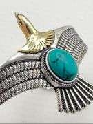 925 Sterling Silver Turquoise Eahle Cuff