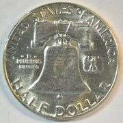 Frosty-white solid Gem BU 1951 Franklin Half Dollar with Full Bell Lines (FBL)