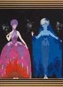 Erte "Evening Night" Signed Limited Edition Serigraph with Foil Stamping