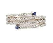 Vera Wang 0.30ctw Diamond and 0.08ctw Sapphire Multi Row Spiral Ring in 14K