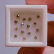 Untreated! .62ct set of real Champagne Diamonds!