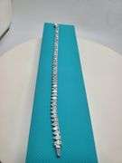 Stunning 14KT White Gold Pear Shaped Lab Diamond Tennis Bracelet 13 CTTW