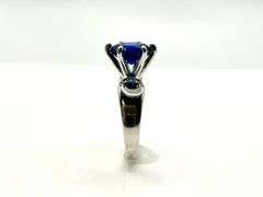 Beautiful 3.5 Ct Deep Midnight Blue Simulated VVs1 Diamond Ring