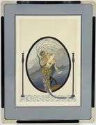 Erte "Woman and Satyr" Signed Limited Edition Serigraph Framed