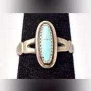Turquoise Gemstone Ring in Sterling Silver.