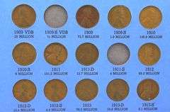 Fairly Complete 1909-1940 Lincoln Cent Set