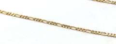 14kt Yellow gold Figaro chain necklace