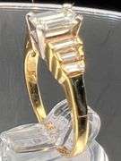 14K Two-tone Gold Emerald Cut Diamond Ring of 1.3ct