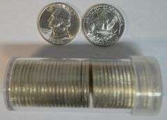 Original Choice to Gem BU roll of 40 1959-D Washington Quarters