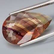 Simply beautiful 18.29ct banded Fluorite in desert sunset!