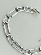 Italian 925 Sterling Silver Modernist Style Link Bracelet