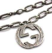 Gucci Interlocking G pendant on chain necklace