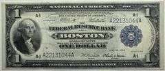 1902 $1 Plain Back National Bank Note – Enderam & Bosworth Bank, Massachusetts – Series of 1902