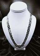 Large 77.4 Gram .925 Sterling Silver Plated Mariners Link Necklace