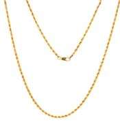 18KT Yellow Gold 2MM Rope Chain