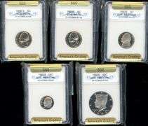 5 Assorted Coins Graded by SGS in High Grades