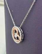 Sterling Silver center dancing Moissanite pendant