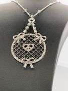 CERTIFIED 18K WHITE GOLD DIAMOND NECKLACE