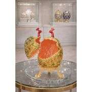 Peacock Couple Enameled Trinket Box Jewelry Storage