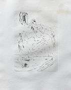 Highly Collectible and Rare Salvador Dali Wood Engraving Circa 1959