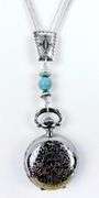 Carolyn Pollack Sterling Turquoise Necklace & Pocket Watch