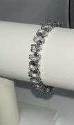 18 Kt White Gold Plated Huge 32.5 Ctw Lab Simulated Diamond Tennis Bracelet