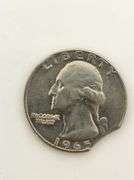 1965 Washington Quarter Clipped Planchet Error