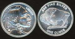 2 1 Troy Ounce Buffalo Silver Rounds